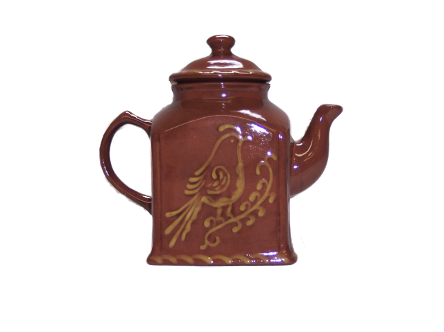 Teapot with Bennington Bird